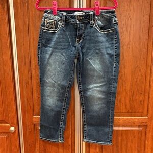 Vigoss Women's Dark Blue Capris Jeans